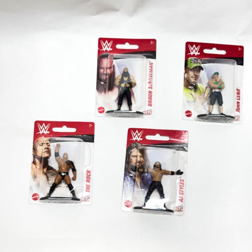WWE Micro Collection Figure Lot John Cena The Rock AJ Styles Braun Strowman NIB‎
